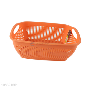 Good sale orange rectangle plastic storage basket wholesale