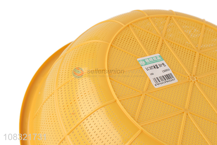 Top selling yellow plastic wash fruits basket drain basket