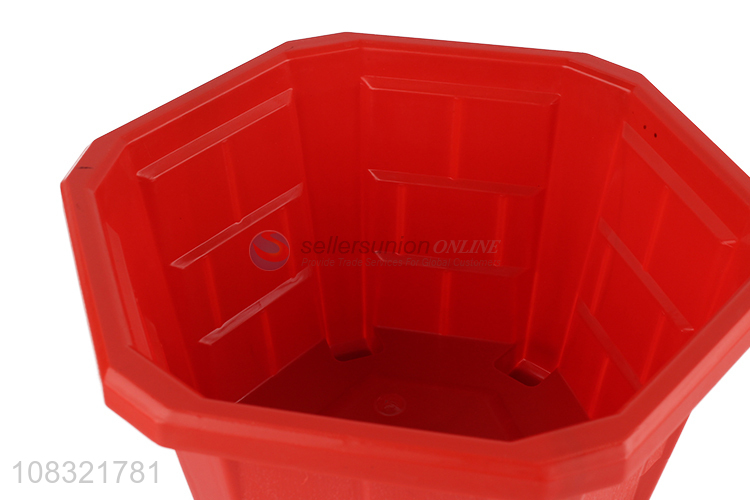 New products red plastic indoor decoration flower pots