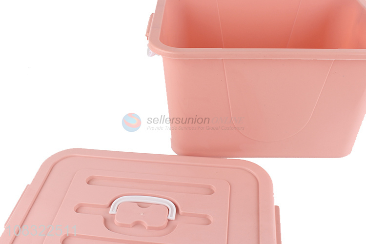 Yiwu wholesale pink plastic household storage bins storage box