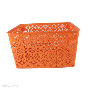 Popular product plastic hollow storage basket for household