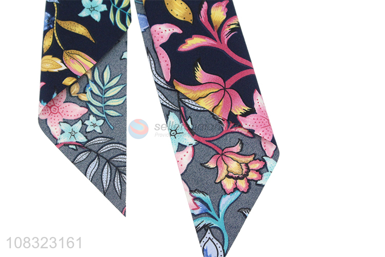 Wholesale Flower Printing Streamer Scrunchies Hair Ring Hair Rope