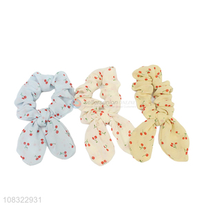 Latest Flower Printing Ladies Hair Ring Elastic Hair Rope Hair Tie