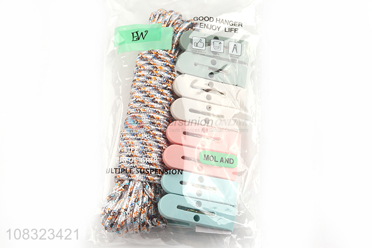China wholesale household plastic clothes pegs with clotheslines