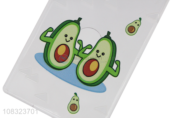 Good Price Avocado Pattern PVC Card Holder With Key Chain