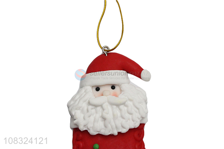 Gppd quality Christmas tree stocking clay ornaments for decor