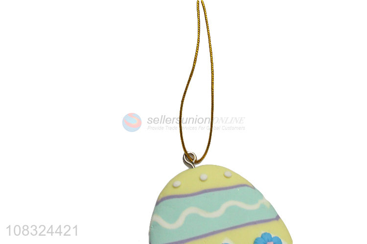 Good quality Easter egg hanging ornaments clay Easter ornaments