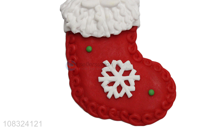 Gppd quality Christmas tree stocking clay ornaments for decor