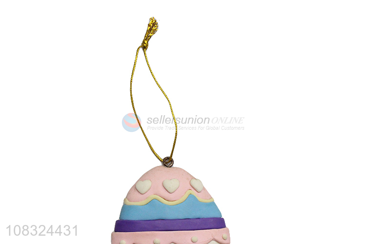 High quality Easter egg polymer clay ornaments for kids gifts