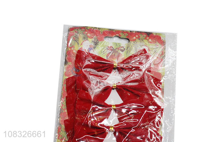 Delicate Design Fashion Cloth Bowknot For Christmas Tree Decoration