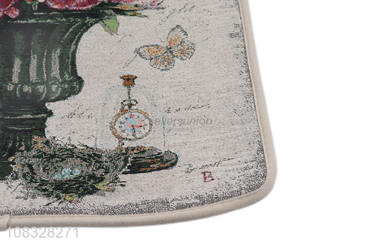 Low price simple printed flannel cushion office chair cushion