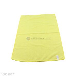 High quality yellow polyester bath towel absorbent towel