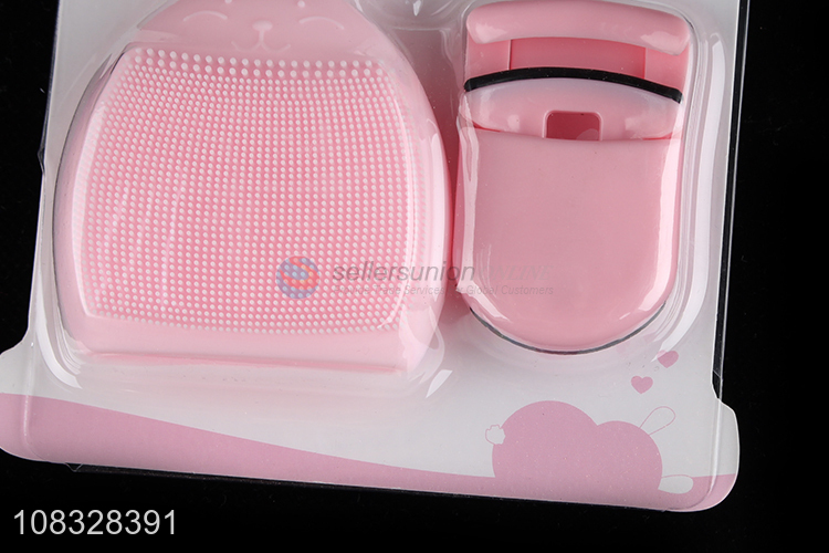 Popular products rabbit shape fash washing with eyelash curler set