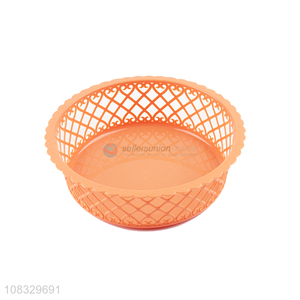 Good quality round plastic storage basket desktop storage container