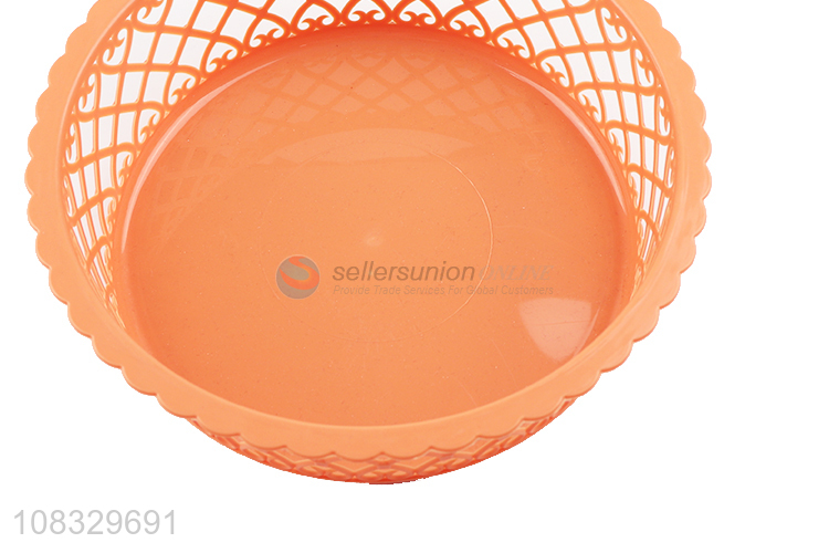 Good quality round plastic storage basket desktop storage container