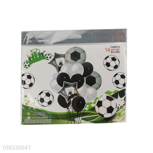 Yiwu factory football shape creative foil balloon set