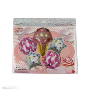 Top quality 5pieces party decoration foil balloon set wholesale