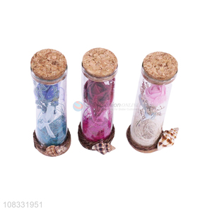 Factory Wholesale Creative Preserved Flower Glass Wishing Bottle