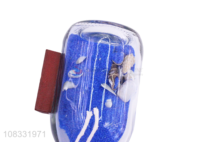 Low price glass shell wishing bottle desktop handicraft decoration