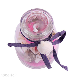 Wholesale creative shell candle bottle glass wishing bottle