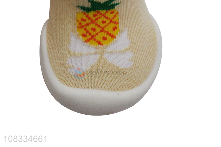 Cute design pineapple pattern baby socks shoes baby toddler