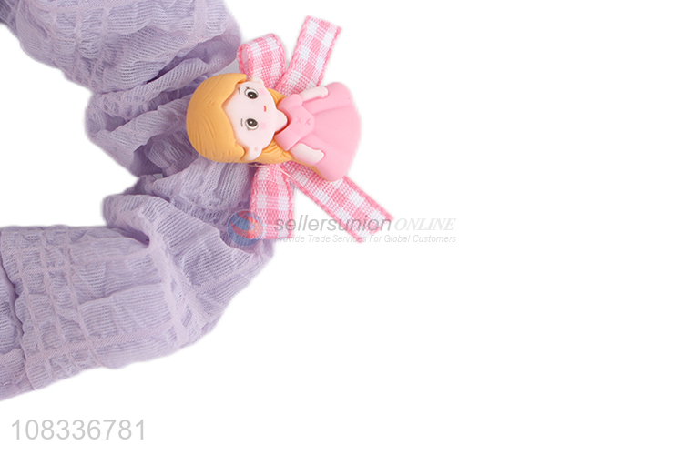 Good quality simple design girls hair ring for hair decoration