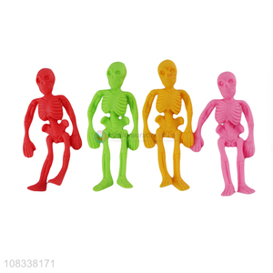 Hot selling novelty colorful skeleton toy Halloween <em>trick</em> <em>toys</em>