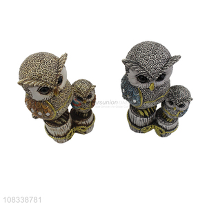 Hot Sale Large And Small Owl Statue Resin Decorative Crafts