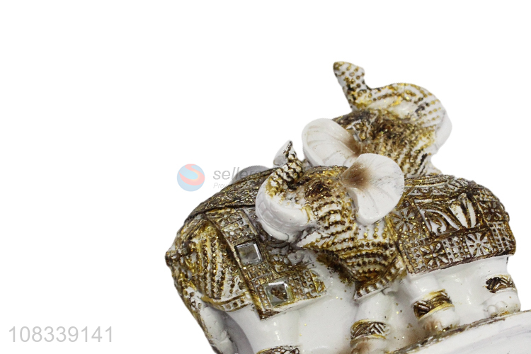 Fashion Design Cute Elephant Design Resin Storage Box For Jewelry