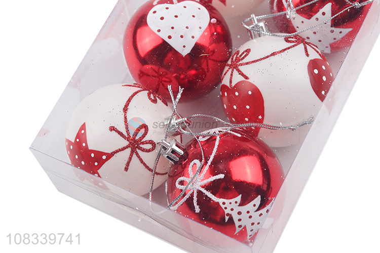 Fashion Style 6 Pieces Plastic Christmas Ball For Christmas Decoration