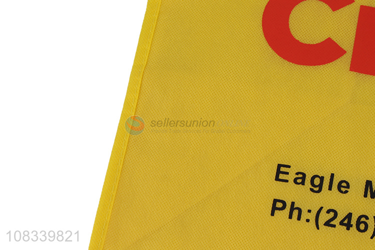 Wholesale price yellow non-woven bag portable shopping bag
