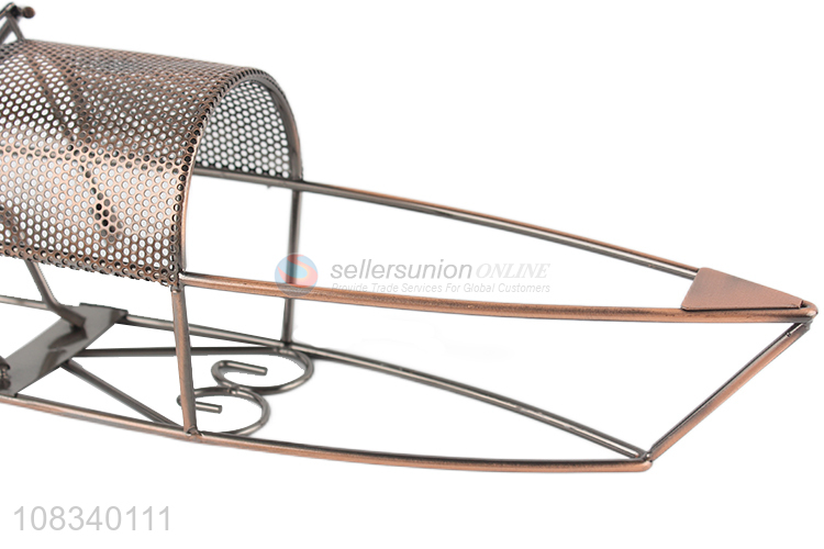 Top quality creative iron art wine holder home desktop decoration