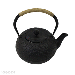 Good quality 1.8L loop-handled teapot stovetop safe cast iron teapot