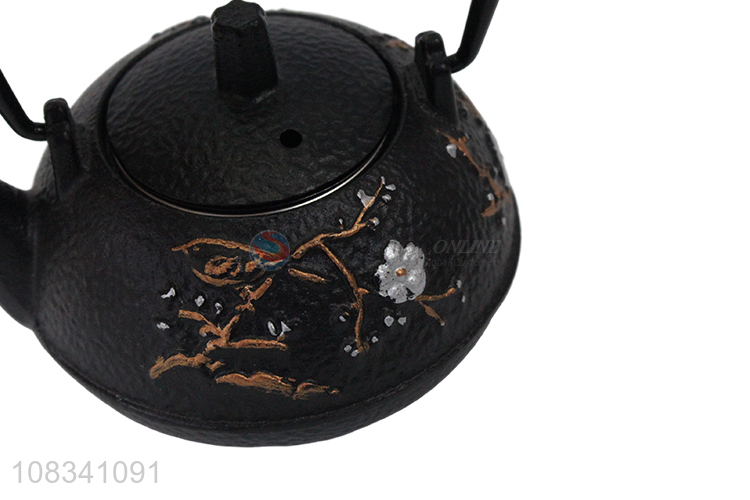 Hot selling 0.3L Chinese cast iron teapot with plum blossom pattern