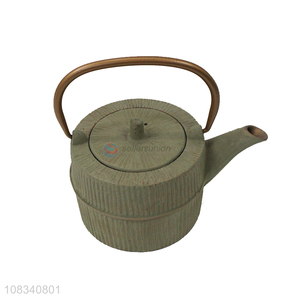 Recent design 0.75L loop-handled teapot cast iron Japanese tetsubin