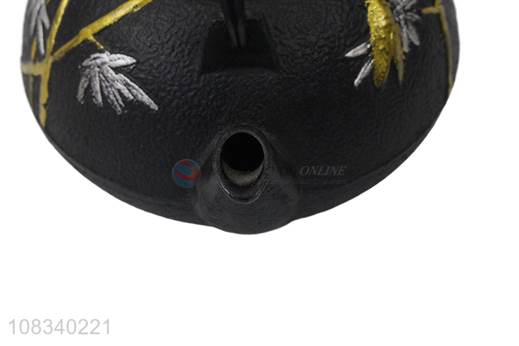 Hot selling 1.2L Chinese style cast iron tea pot with bamboo pattern