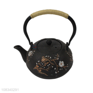 Hot product 1.2L cast iron teapot with magpie and plum blossom pattern