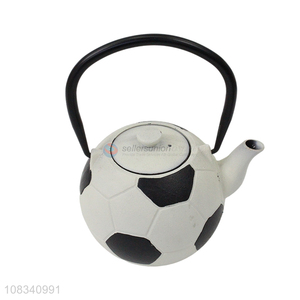 New arrival 0.7L cast iron teapot football shape tea kettle for gift
