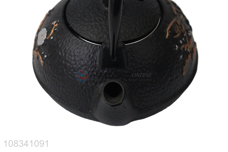 Hot selling 0.3L Chinese cast iron teapot with plum blossom pattern