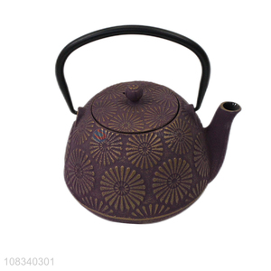 Hot sale 1.2L cast iron teapot Japanese tetsubin with metal infuser