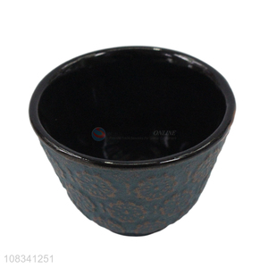 Wholesale 60ml Japanese cast iron tea cup with cherry blossom pattern