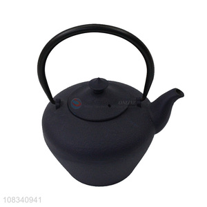High quality 1.2L rustic cast iron teapot with stainles steel infuser