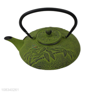 High quality 0.8L Chinese kettle cast iron teapot with bamboo pattern
