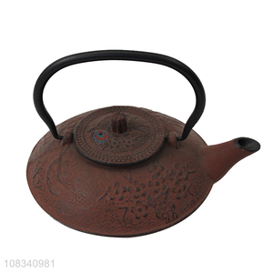 Factory price 0.65L Chinese style cast iron teapot metal tea kettle