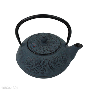 High quality 0.6L cast iron teapot with metal infuser loop handle