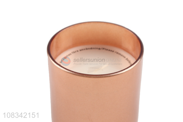New arrival creative metal cup wax scented candle for sale