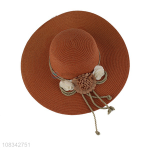 Popular Outdoor <em>Beach</em> Sunshade Straw Hat Summer Sun Hat