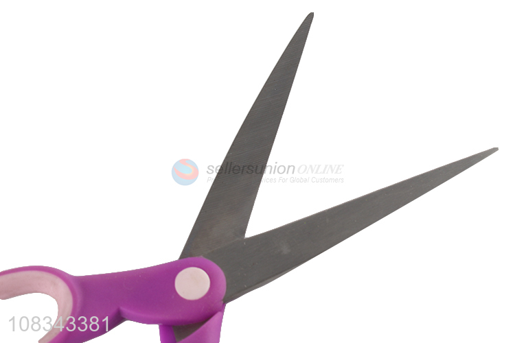 Yiwu market home office purple scissors with soft handle