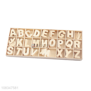 Factory price alphabet shape wooden crafts for decoration