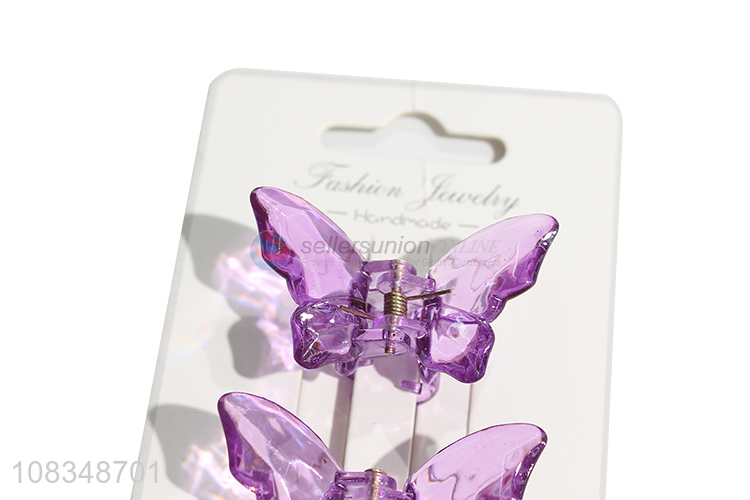 Custom mini butterfly hair clamps tiny hair clips for kids